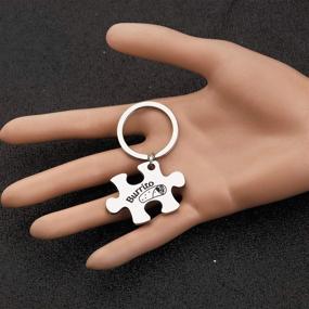 img 1 attached to CYTING Stainless Steel Burrito Taco Taquito Keychain Set - Fun Matching Puzzle Piece Family Jewelry Gift for Dad, Mom, Son, and Daughter