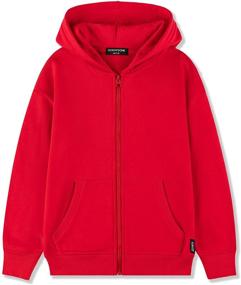 img 4 attached to 🧥 ALWAYSONE Kids Soft Fleece Zip Up Hooded Sports Jacket with Pocket - Casual Sweatshirt for Boys and Girls, Athletic Hoodie for Ages 3-12 Years