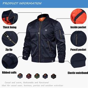 img 3 attached to 🧥 TACVASEN Men's Jackets: Windproof Bomber Jacket for Winter Warmth