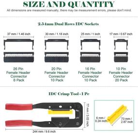 img 3 attached to Киадик 49 штук FC-10 16 20 26 контактов разъема IDC-кабеля 2,54 мм шаг контактной группы с инструментом для крепления IDC, для плоского ленточного кабеля и разъемов IDC - улучшенная оптимизация для поисковых систем