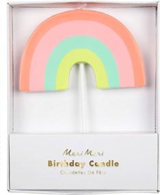 img 1 attached to Meri Meri Rainbow Candle: Illuminate Your Space with Vibrant Colors!