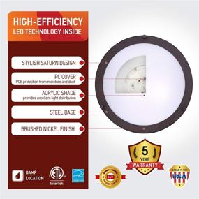 img 3 attached to 💡 OSTWIN 12 Inch LED Flush Mount Ceiling Light: Dimmable, 20W, Oil Rubbed Bronze, Energy Star Rated