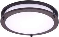 💡 ostwin 12 inch led flush mount ceiling light: dimmable, 20w, oil rubbed bronze, energy star rated логотип