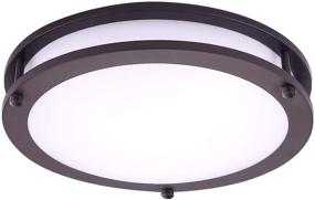 img 4 attached to 💡 OSTWIN 12 Inch LED Flush Mount Ceiling Light: Dimmable, 20W, Oil Rubbed Bronze, Energy Star Rated