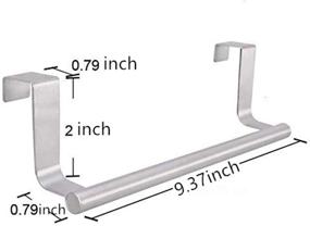 img 1 attached to 🚪 BRXY 2Pack Stainless Steel Over Door Towel Rack Bar Holders - Easy Installation on Universal Cabinet Cupboard Doors