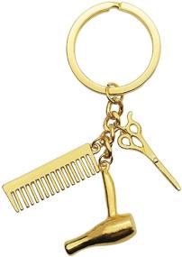 img 4 attached to Hairdresser Scissor Pendant Keychain Keyring Graduation