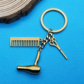 img 3 attached to Hairdresser Scissor Pendant Keychain Keyring Graduation