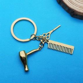 img 1 attached to Hairdresser Scissor Pendant Keychain Keyring Graduation