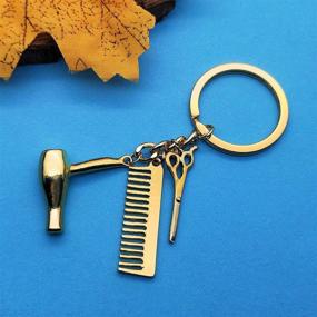 img 2 attached to Hairdresser Scissor Pendant Keychain Keyring Graduation