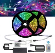 🎉 farsee led strip lights music sync - 32.8ft /10m rgb color changing waterproof light strips kit with rf remote – perfect for room, party, and home decoration lighting (32.8ft/ 10m) логотип