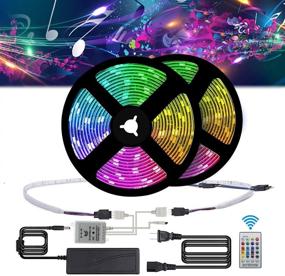 img 4 attached to 🎉 Farsee LED Strip Lights Music Sync - 32.8ft /10m RGB Color Changing Waterproof Light Strips Kit with RF Remote – Perfect for Room, Party, and Home Decoration Lighting (32.8ft/ 10m)