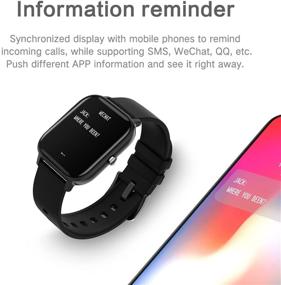 img 3 attached to 🌟 1 Multifunction Smart Watch for Women and Men - Full Touch, Blood Pressure and Heart Rate Monitor, Sleep Monitor, Blood Oxygen Saturation - Waterproof Smartwatch, Compatible with Apple and Android Phones