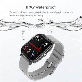 img 2 attached to 🌟 1 Multifunction Smart Watch for Women and Men - Full Touch, Blood Pressure and Heart Rate Monitor, Sleep Monitor, Blood Oxygen Saturation - Waterproof Smartwatch, Compatible with Apple and Android Phones