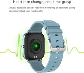 img 1 attached to 🌟 1 Multifunction Smart Watch for Women and Men - Full Touch, Blood Pressure and Heart Rate Monitor, Sleep Monitor, Blood Oxygen Saturation - Waterproof Smartwatch, Compatible with Apple and Android Phones