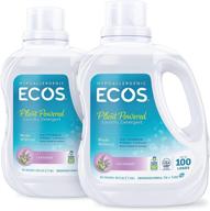 🌿 earth friendly products ecos® lavender hypoallergenic laundry detergent - 200 loads, 100oz bottle (pack of 2) logo