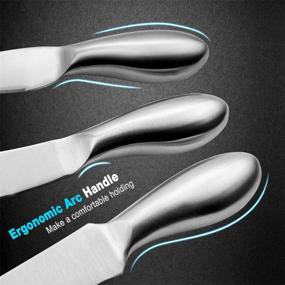 img 3 attached to 6-Pack Stainless Steel Cheese Knife Set: Cream Parmesan Knives, Spreader Fork, Charcuterie Board Accessories