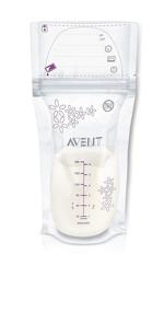 img 4 attached to 🍼 Philips Avent Breastmilk Storage Bags, Transparent, 6 oz, 50-Pack