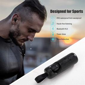 img 3 attached to 🎧 JOWAY H109 Mini Invisible Wireless Earbuds: 20-Hour Working Bluetooth Earbuds for High-Definition Calls, iPhone, Samsung Galaxy, LG, Sony