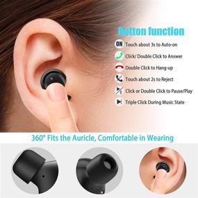 img 1 attached to 🎧 JOWAY H109 Mini Invisible Wireless Earbuds: 20-Hour Working Bluetooth Earbuds for High-Definition Calls, iPhone, Samsung Galaxy, LG, Sony