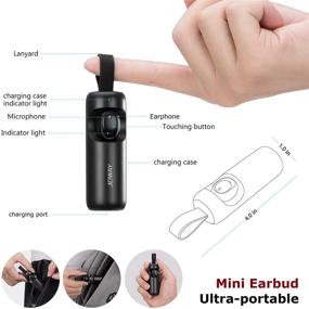 img 2 attached to 🎧 JOWAY H109 Mini Invisible Wireless Earbuds: 20-Hour Working Bluetooth Earbuds for High-Definition Calls, iPhone, Samsung Galaxy, LG, Sony