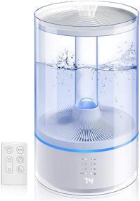 img 4 attached to 🌬️ Gocheer Cool Mist Humidifier, 6L Ultrasonic Humidifiers for Large Bedroom and Room, Essential Oil Diffuser Air Humidifier with Remote Control, LED Display, Auto Shut Off, Auto Mode, Lasts up to 65 Hours (6L)