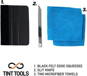 img 2 attached to 🔧 Snapguard Solution 4PCS Window Tint Film Installation Tool Kit: Includes Felt Squeegee, Utility Knife, Microfiber Towel, and Tint Mix Spray Bottle