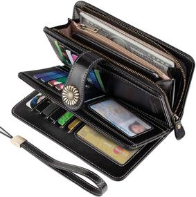 img 3 attached to KELEEL Blocking Genuine Leather Organizer Women's Handbags & Wallets