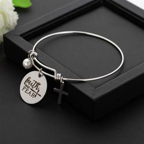 img 2 attached to Augonfever Charms Bangle Bracelet Inspirational