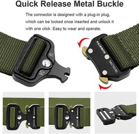 img 1 attached to Fairwin Tactical Webbing Heavy Duty Quick Release Men's Accessories