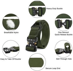 img 3 attached to Fairwin Tactical Webbing Heavy Duty Quick Release Men's Accessories