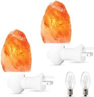 nextgrade 100% authentic himalayan salt lamp night light 2 pack - hand carved pink crystal rock salt from the himalayas, etl listed 360 rotatable wall plug, for bedroom decor; including 2 extra bulbs логотип