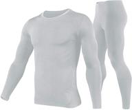 🧣 men's ultra-soft thermal underwear set with fleece lined base layer - winter skiing warm top & bottom logo