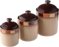 🏺 gibson elite casa estebana cannister set, beige/brown - sleek & stylish kitchen storage solution logo