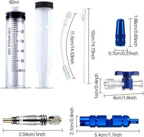 img 3 attached to Flying Tiger Cycling Tubeless Tire Sealant Syringe Kit with Switch, Presta Valve Core Removal Tool, and Valve Cap - Ideal for Stans No Tubes Sealant and More