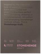 блок legion stonehenge из крафт-бумаги (l21 stp250kr912), 9 x 12 дюймов, 15 листов. логотип