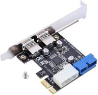 🖥️ enhance your pc with the pci-e to 2 usb 3.0 hub port pci expansion card adapter with front 20-pin interface logo