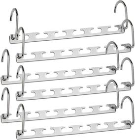 img 4 attached to 6-Pack CBTONE Closet Space Saving Hangers - Multi-Purpose Metal Magic Hangers with Updated Hook Design for Organizing Wardrobe Clothing Storage