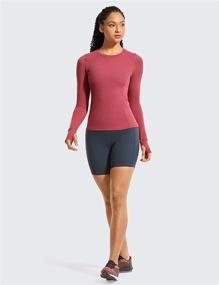 img 1 attached to 🏃 Crush Your Running Goals with CRZ YOGA's Women's Long Sleeve Running Shirt: Stay Comfortable & Stylish While Maximizing Performance!