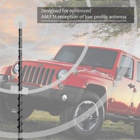 img 2 attached to 📶 KSaAuto 13" Short Spiral Antenna: Enhance Radio Reception for Jeep Wrangler JK/JKU/JL/JLU/Rubicon/Sahara/Gladiator 2007-2021