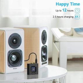 img 3 attached to 🎵 [2021] 1Mii Bluetooth Audio Receiver: Premium Home Stereo Music Streaming System with 12hrs Playtime, Bluetooth 5.0 Adapter, Low Latency, and Bass Mode