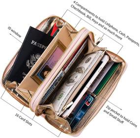 img 2 attached to Запястная сумочка с перфорированным дизайном "Единорог" - идеальное сочетание сумки и кошелька для женщин в стиле запясток, с технологией блокировки.
