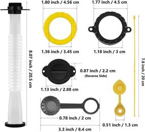 img 2 attached to 🚰 EONLION Gas Can Replacement Spout Kit - Flexible Pour Nozzle with Gasket, Stopper Caps, Collar Caps, and Stripe Cap - Ideal for Water Jugs, Old Cans, and More - 3 Pack