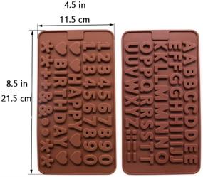 img 3 attached to 🎂 Happy Birthday Cake Decorations Symbols Silicone Letter and Number Chocolate Molds (2pcs)