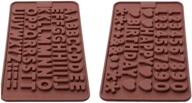 🎂 happy birthday cake decorations symbols silicone letter and number chocolate molds (2pcs) logo