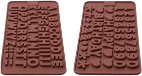 img 4 attached to 🎂 Happy Birthday Cake Decorations Symbols Silicone Letter and Number Chocolate Molds (2pcs)