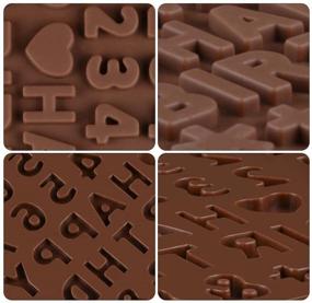 img 2 attached to 🎂 Happy Birthday Cake Decorations Symbols Silicone Letter and Number Chocolate Molds (2pcs)