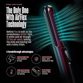 img 3 attached to 🎁 BeKind Flex 2-IN-1 Hair Styler: 360° Flat Iron, Straightener, and Curler with Floating Plates Design, AirFlex Lower Temp for Better Styling – Perfect Gift for Girls and Women