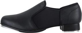 img 3 attached to Linodes Unisex Leather Dance Shoes Black 9M