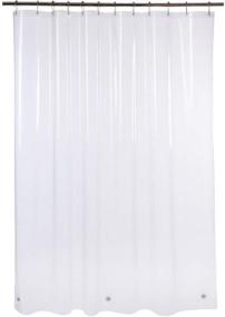 img 3 attached to 🚿 Amazer Clear Tall Shower Curtain Liner: Extra Long 72x84 Inches, 5G EVA Material with Magnets and Grommet Holes