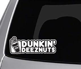 img 1 attached to 🚗 Крутой стикер Cool Dunkin Deez Nuts для кофеманов на машинах и грузовиках - SEO-оптимизированный бамперный стикер